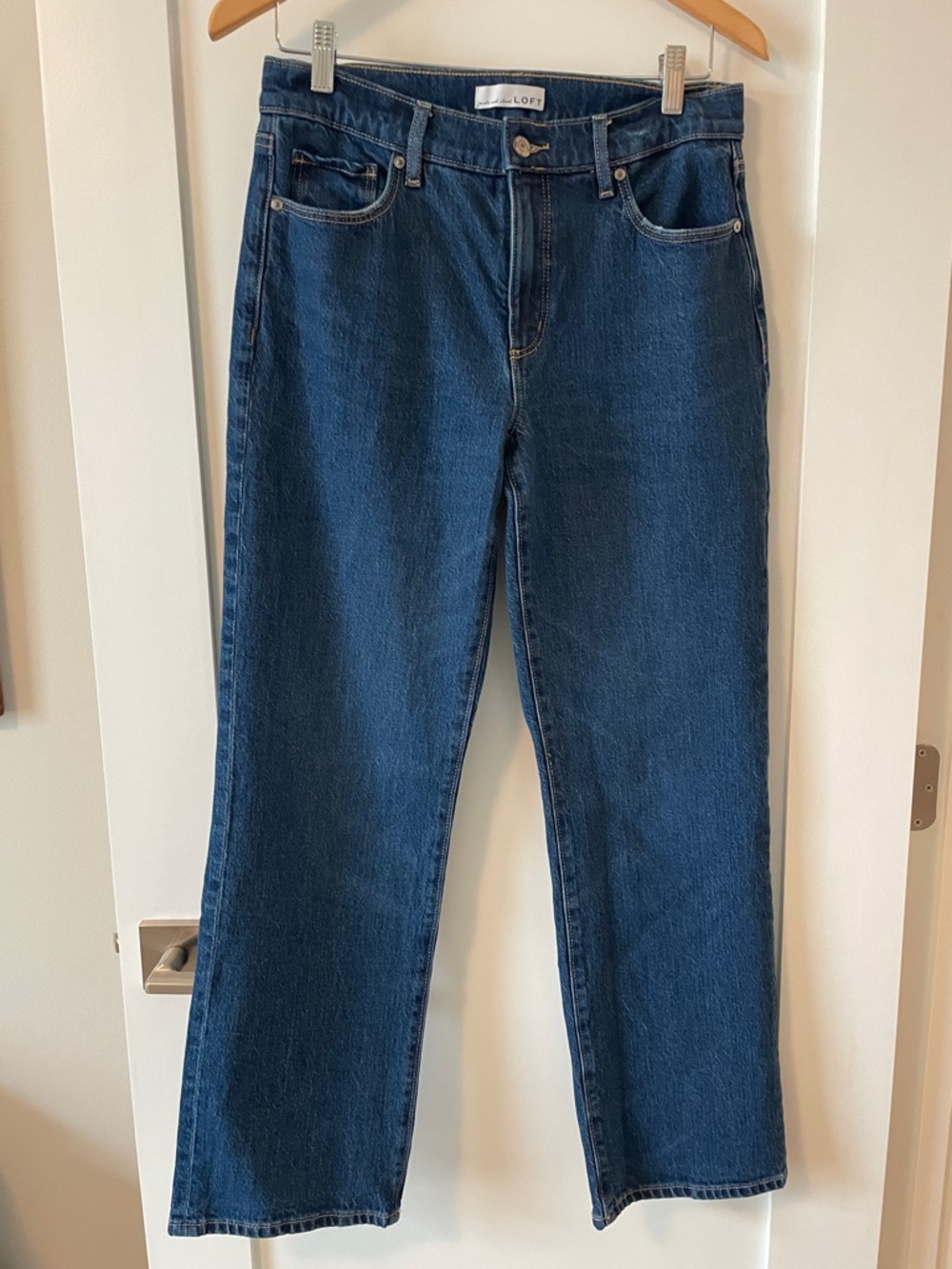 LOFT Straight-Leg Jeans in Deep Indigo